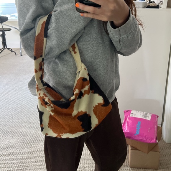 Cow Pattern Leather Mini Messenger Bag main image 0